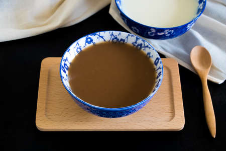 Traditional breakfast drink in Chinese-soy milk.の写真素材