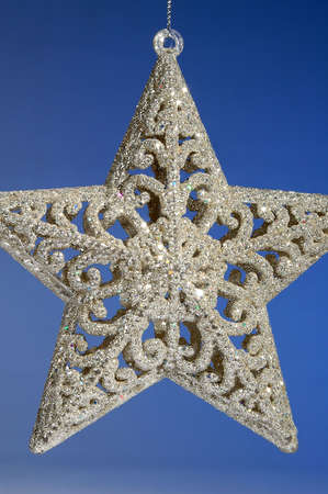 CLose-up of Christmas star ornament