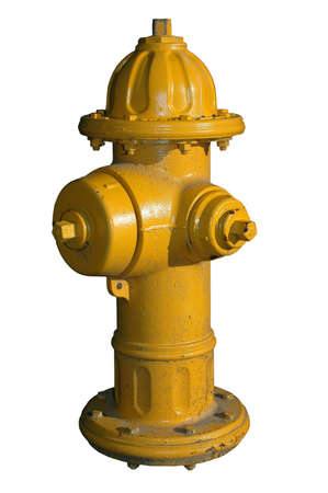 Yellow Fire Hydrant (Isolated with Clipping Path)の写真素材