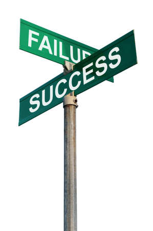 Failure and Succes Street signsの写真素材