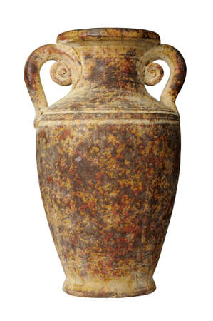 Vintage Pottery isolated over a white backgroundの写真素材