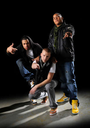 Hip hop dancers posingの写真素材