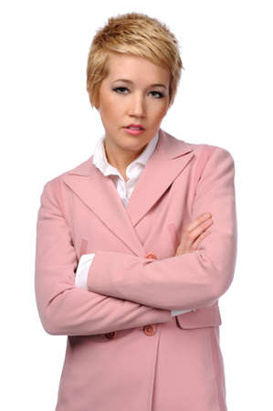 Beautiful young businesswoman with arms crossedの写真素材
