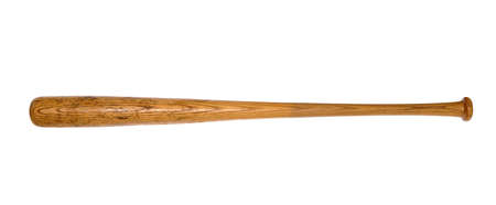 Baseball bat isolated over white background - With clipping pathの写真素材