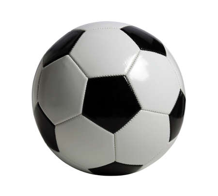 Soccer ball isolated over white background - With clipping pathの写真素材