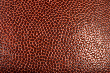 Leather skin macro view of football or basketballの写真素材