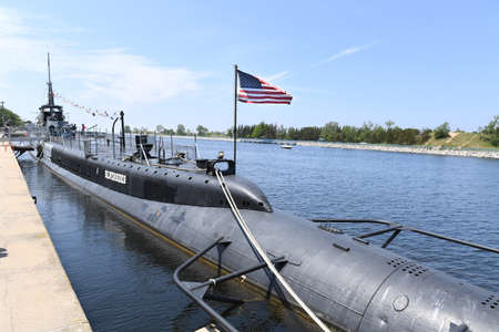 Muskegon, MI, USA â June 20, 2016: USS Silversides Submarine Museum in Muskegon, Michiganのeditorial素材