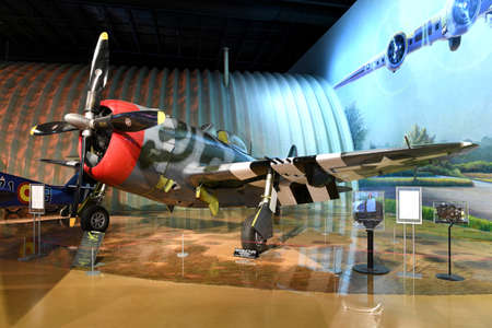 Kalamazoo, MI, USA â€“ June 23, 2016: Republic P-47D on display at the Air Zoo Museum in...