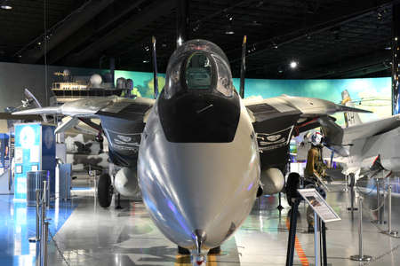 Kalamazoo, MI, USA â€“ June 23, 2016: Grumman F-14A on display at the Air Zoo Museum in...