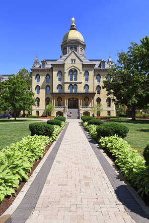 South Bend, IN, USA â June 24, 2016: University of Notre Dame campus in  South Bend, Indiana.のeditorial素材