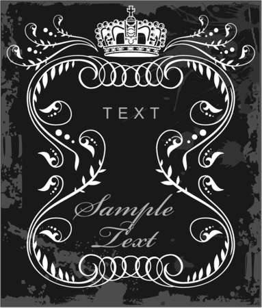 old crown frameのイラスト素材