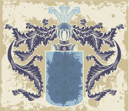 heraldic labelのイラスト素材