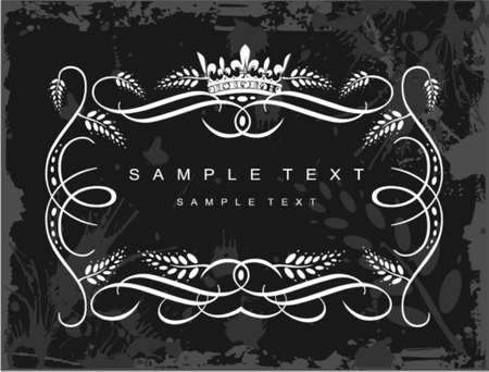 old crown frameのイラスト素材