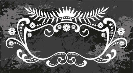 Vintage floral frame. Vintage elements for your designのイラスト素材