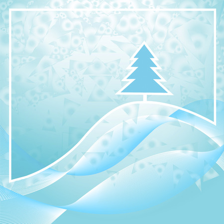Christmas tree on abstract backgroundのイラスト素材