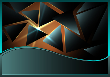 Abstract background with triangles and lens flareのイラスト素材