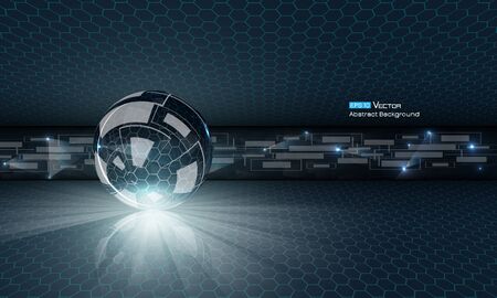 Glass sphere with glowのイラスト素材