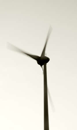 A wind turbine turning in the wind                     の写真素材