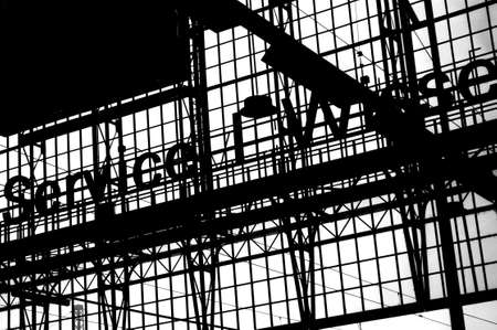 The detailed admission of the side entrance of a railway station                     の写真素材