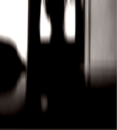 The abstract photograph of a silhouette behind a glass door                     の写真素材