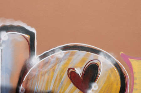 The close-up of graffiti on a wall                     の写真素材