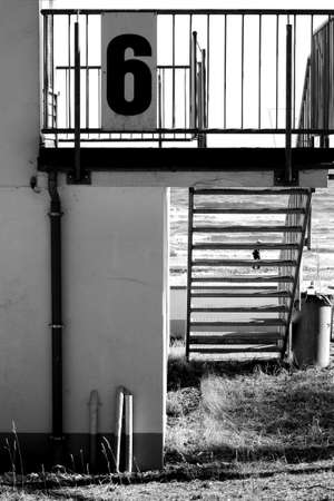 The close-up of a guardhouse on the Baltic Sea                  の写真素材