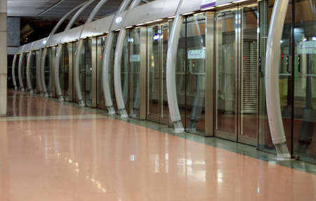 The photograph of a metro station Saint Lazare in Paris                    のeditorial素材