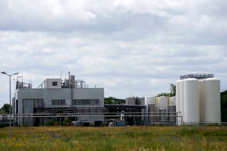 The Photography of pipes and boilers of a chemical plant         