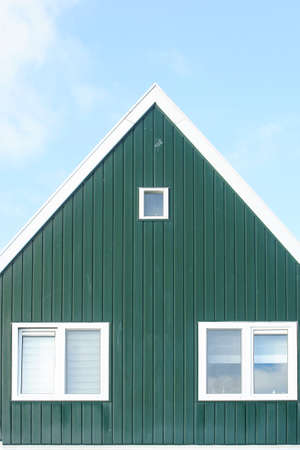 An alternative triangular gable of a Dutch house.の写真素材