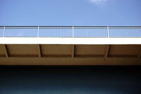 The bottom view of the bridge railings of an expressway.の写真素材
