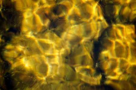 Light fluctuations below the surface and at the bottom of a water body.