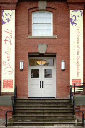 San Francisco, United States - December 21, 2015: The entrance to the Walt Disney Family Museum with an exhibition of Salvador Dali on December 21, 2015 in San Fransisco.のeditorial素材