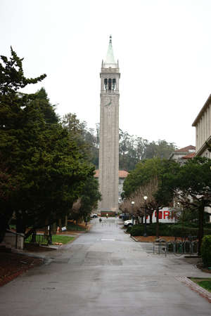 Berkeley, United States - December 21, 2015: The Sather Tower by architect John Galen Howard, the landmark of the University of Berkeley on December 21, 2015 in Berkeley.のeditorial素材