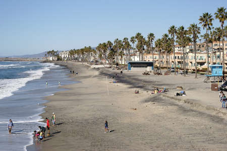Oceanside, United States - December 25, 2015: Visitors and tourists enjoying Themselves in fine...