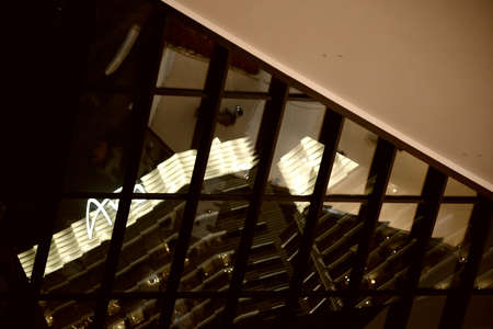 Las Vegas, USA - December 23, 2015: A design element of the facade and roof in The Crystals shopping mall at City Center on December 23, 2015 in Las Vegas.のeditorial素材