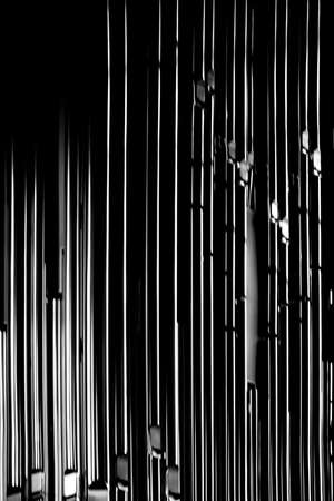 The closeup of shiny metal organ pipes.                            の写真素材