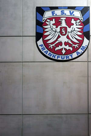 Frankfurt, Germany - March 02, 2018: The 1899 Frankfurt Sport Sports Club, FSV Frankfurt at the PSD Bank Arena on March 02, 2018 in Frankfurt.のeditorial素材