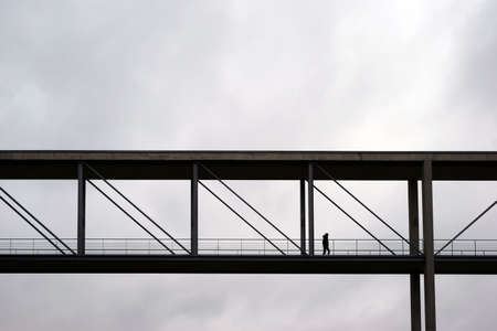 The Marie-Elisabeth-Lueders-Bridge in Berlin is a public pedestrian bridge across the River Spree...