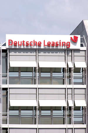 Bad Homburg, Germany - May 19, 2018: The facade of the corporate headquarters of Deutsche Leasing Finance AG on May 19, 2018 in Bad Homburg.のeditorial素材