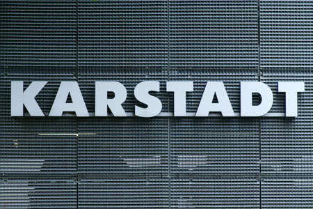 Bad Homburg, Germany - June 09, 2019: The architectural detail of Karstadt on 09 June 2019 in Bad...