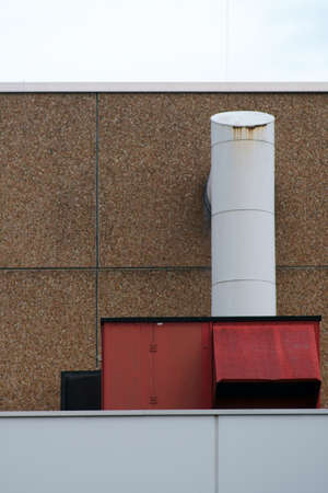 The ventilation and extractor hoods of a public building.