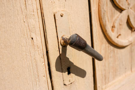 Door handle close-up