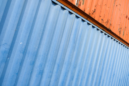 Background of colored containers
