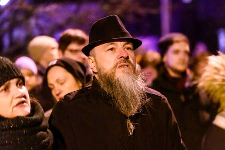 RIGA, LATVIA. 25th February 2022. Demonstration and openair concert to support Ukraine in Riga city.のeditorial素材