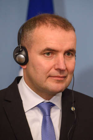 16.11.2018. RIGA, LATVIA. President of Iceland  Gudni Thorlacius Johannesson and President of Latvia...