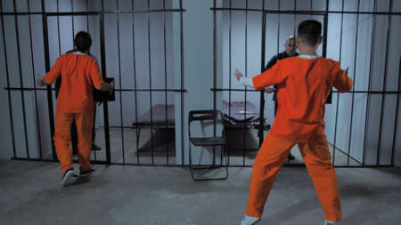 Jailbreak. The guards were in the cells