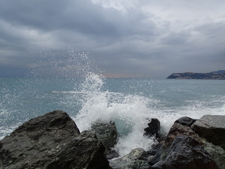 the sea in winterの写真素材