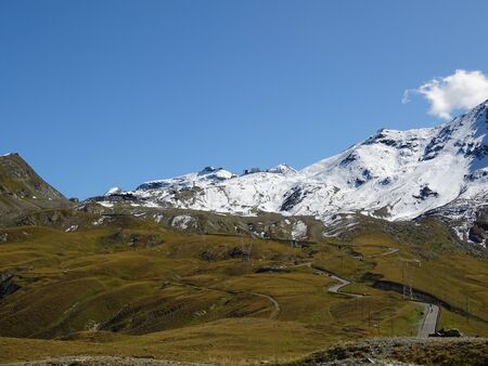 STELVIO PASS IN AUTUMNの写真素材