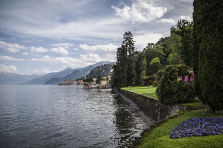 Lake Como in Bellagioの写真素材