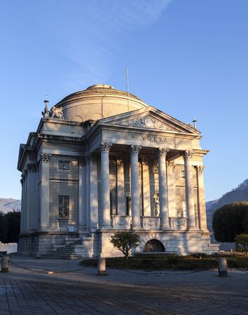 Volta Temple in Como, Italyの写真素材